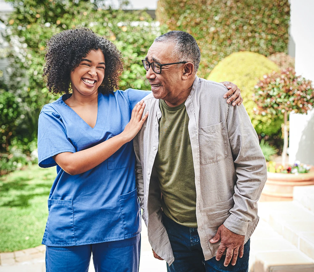 Nurse with elderly patient